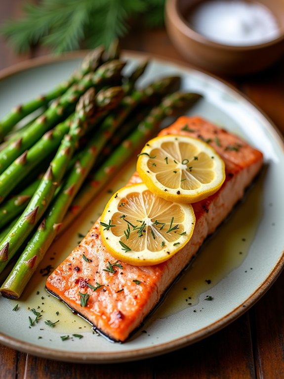 baked salmon and asparagus