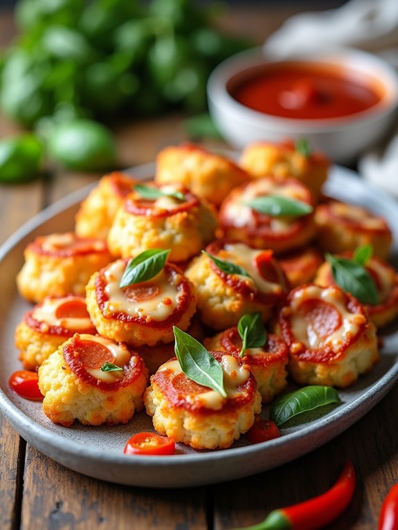 cauliflower based pizza snacks