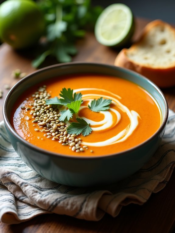 creamy thai pumpkin soup