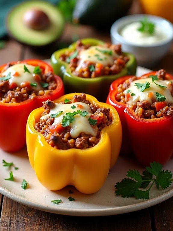 delicious filled bell peppers