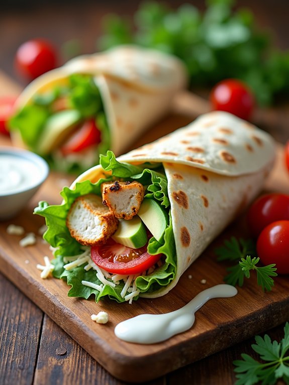 delicious grilled chicken wrap