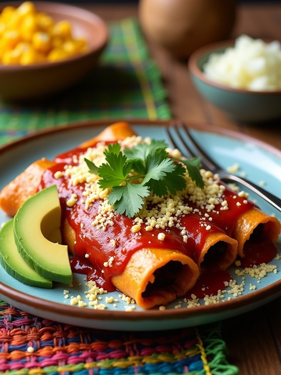 enchiladas with black beans