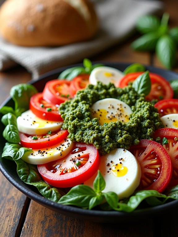 fresh mozzarella and basil