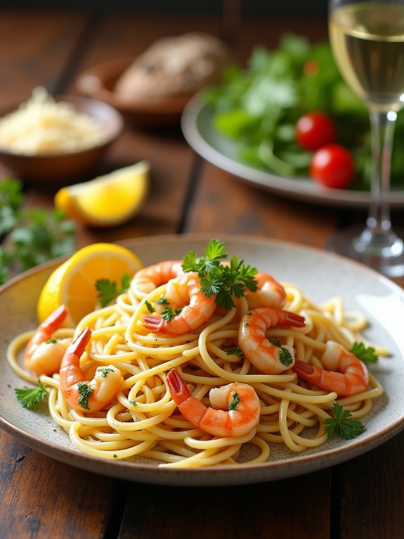 garlic butter shrimp pasta