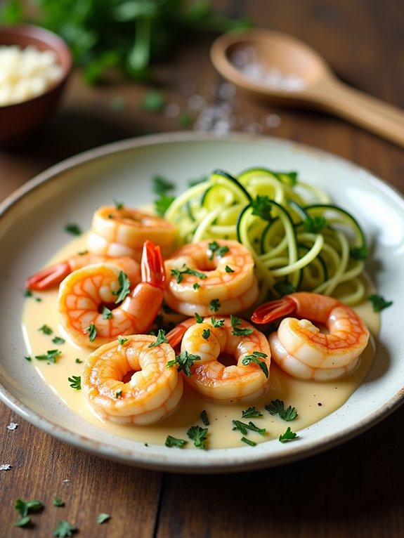 garlic infused shrimp dish