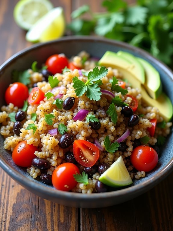 healthy quinoa black bean salad