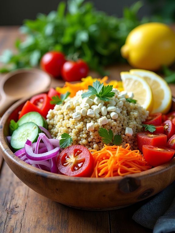 healthy quinoa vegetable salad