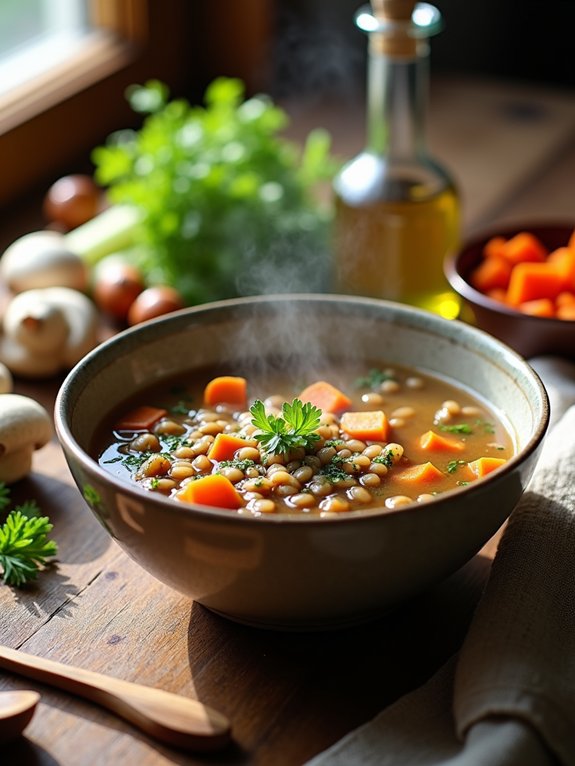 hearty mushroom barley soup