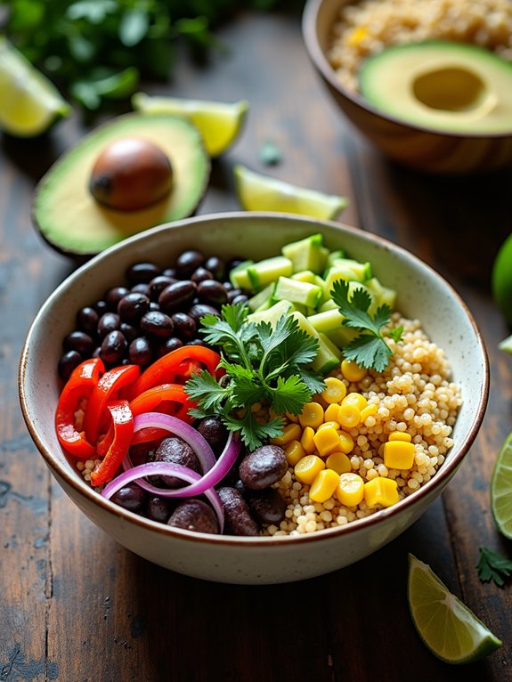 nourishing quinoa and beans