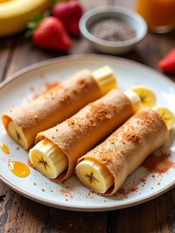 peanut butter banana wraps