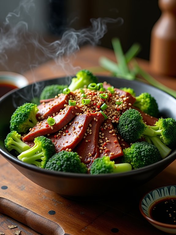 savory beef broccoli dish