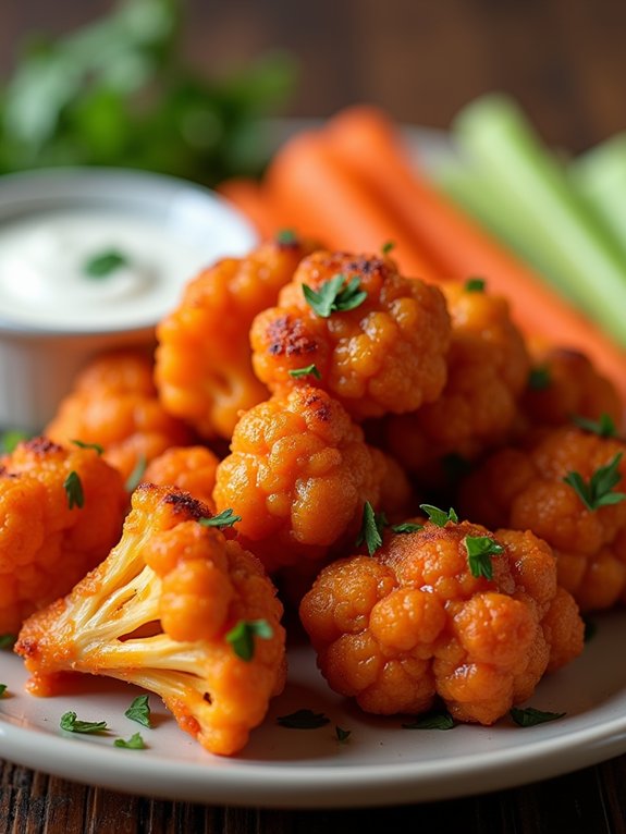 spicy vegetarian cauliflower snacks