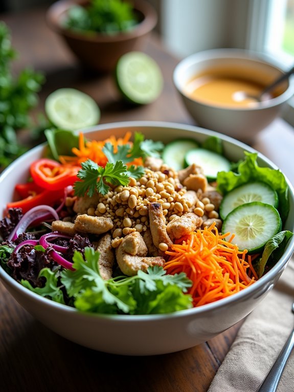 thai peanut chicken salad