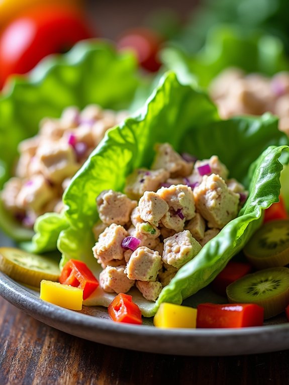 tuna salad in lettuce