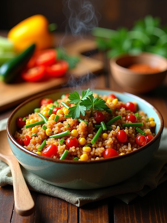 vegan brown rice jambalaya