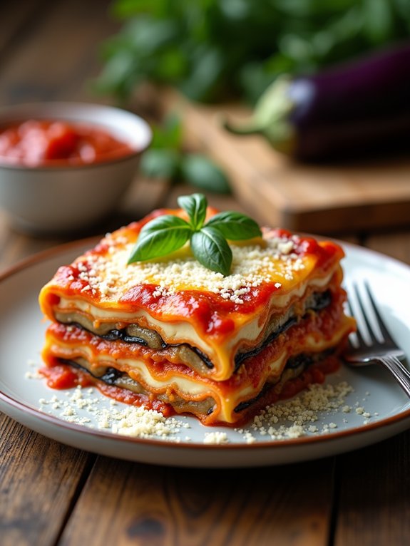 vegetarian eggplant layered dish