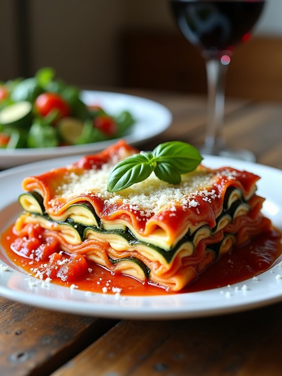 vegetarian layered pasta dish