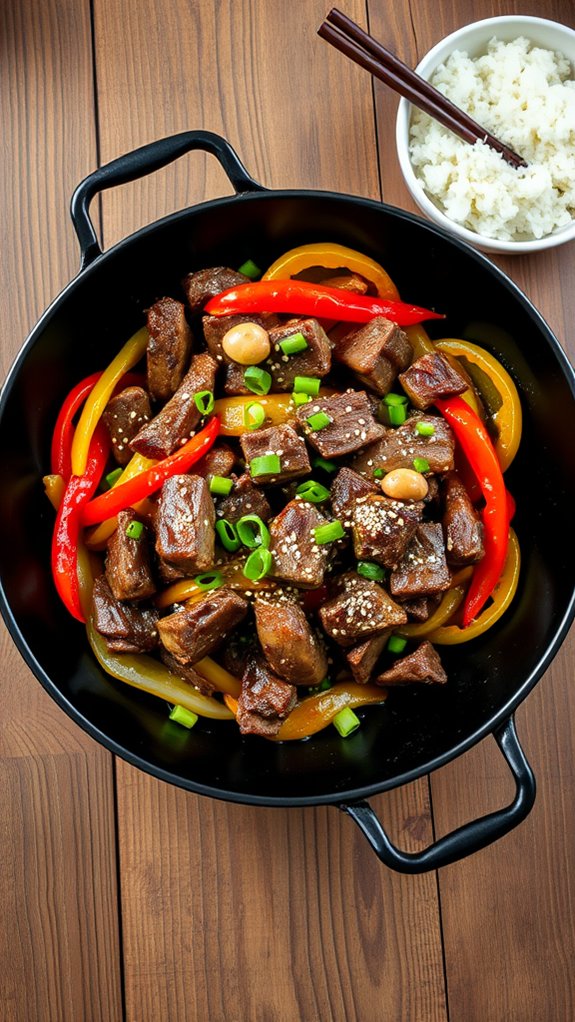 beef stir fry with peppers