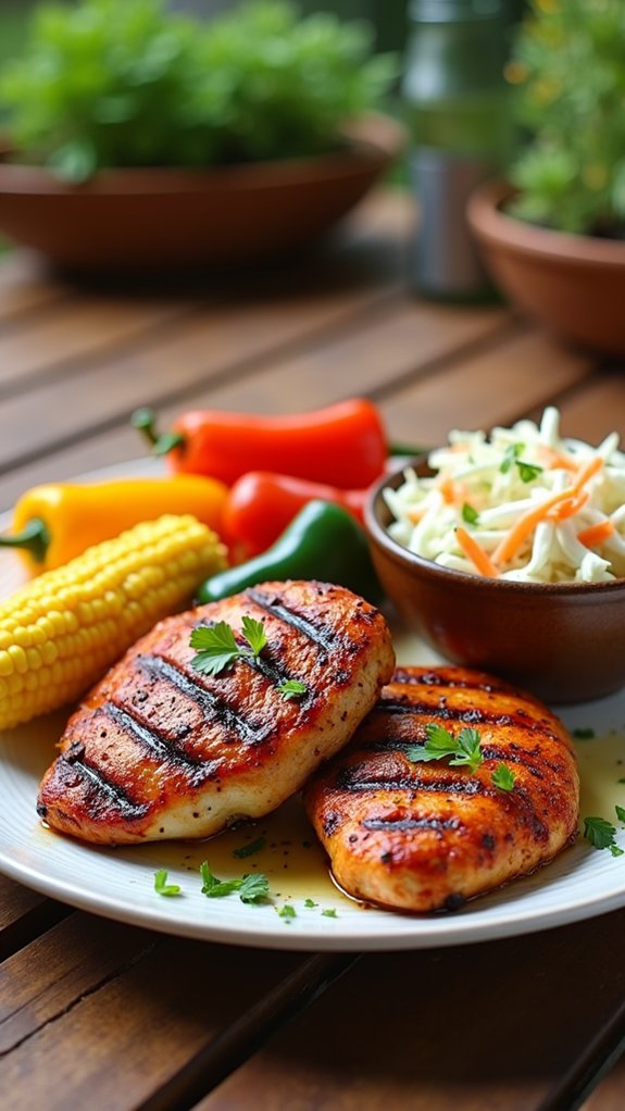 cajun flavored grilled chicken dish