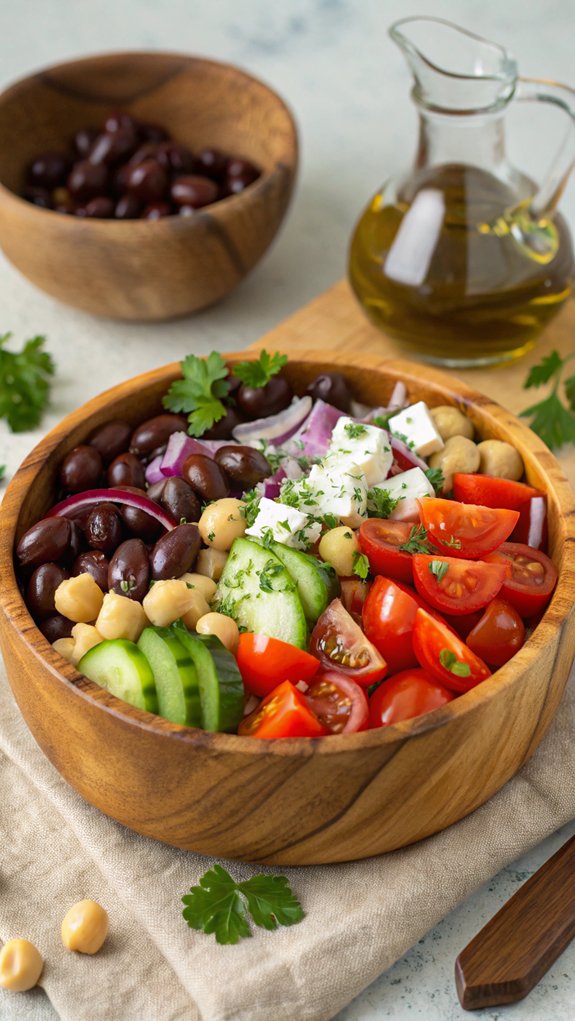 chickpea salad with mediterranean flavors