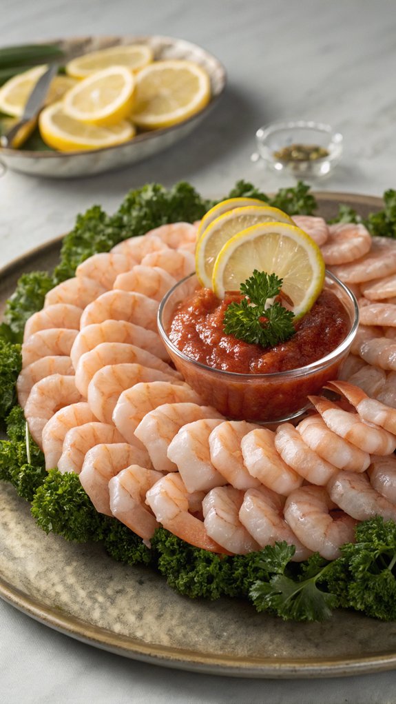 chilled shrimp with sauce