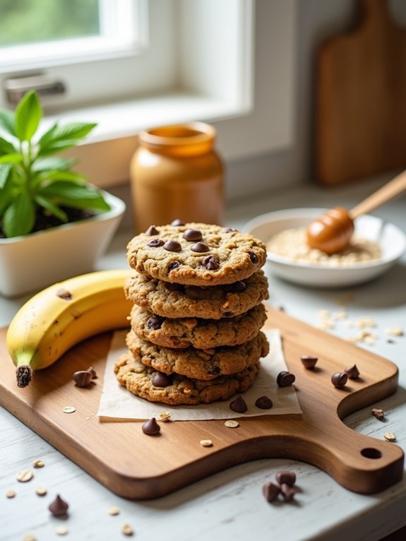 chocolate banana oatmeal cookies