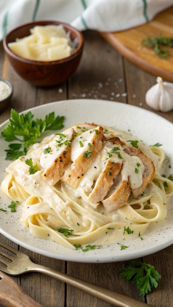 creamy alfredo chicken pasta