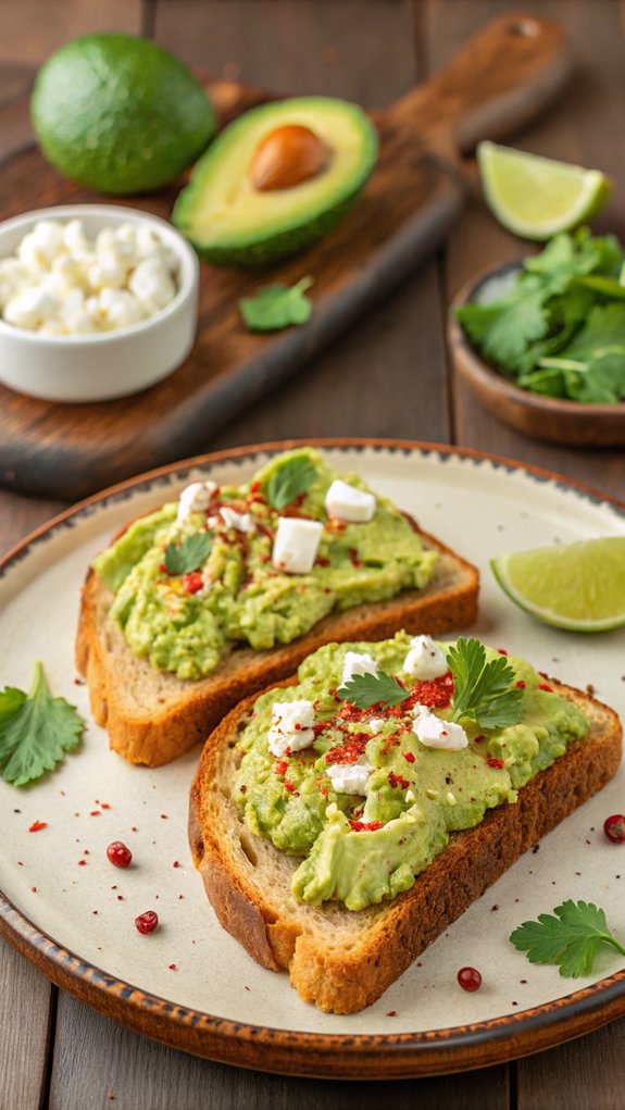 creamy avocado on toast