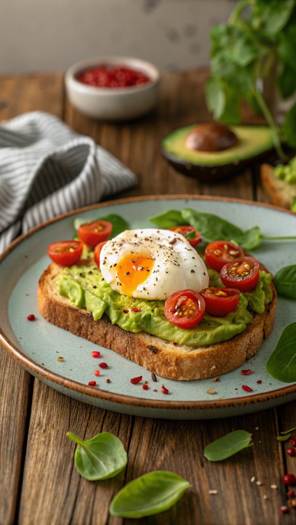 creamy avocado on toast