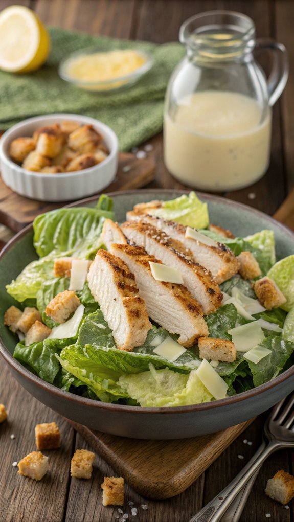 crispy romaine grilled chicken