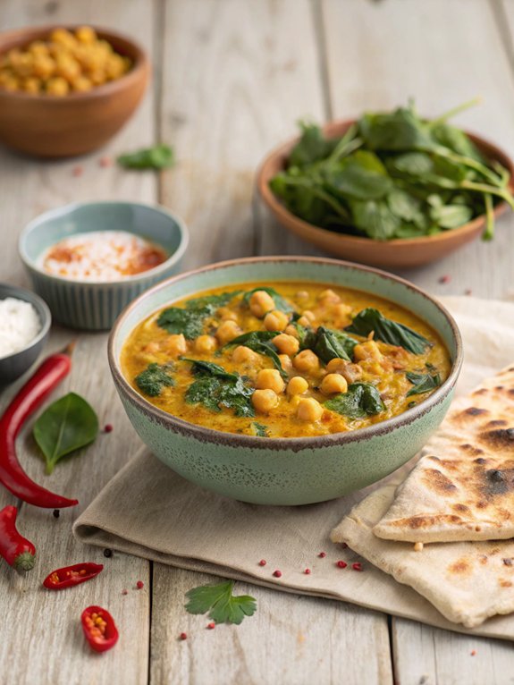 curry with chickpeas and spinach