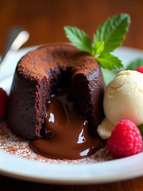 decadent molten chocolate dessert