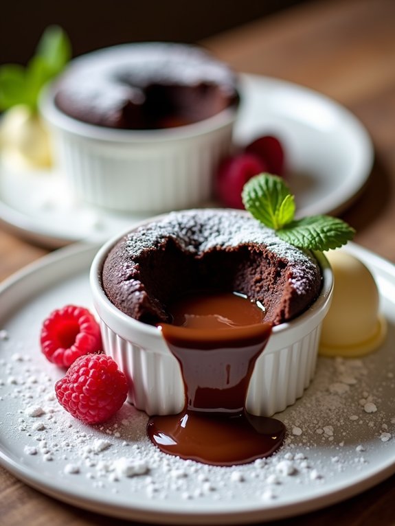 decadent molten chocolate dessert