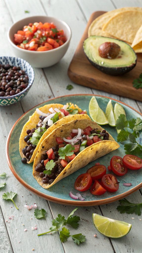 delicious black bean tacos