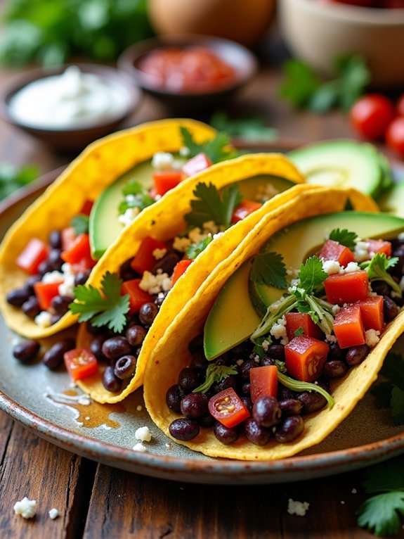 delicious black bean tacos