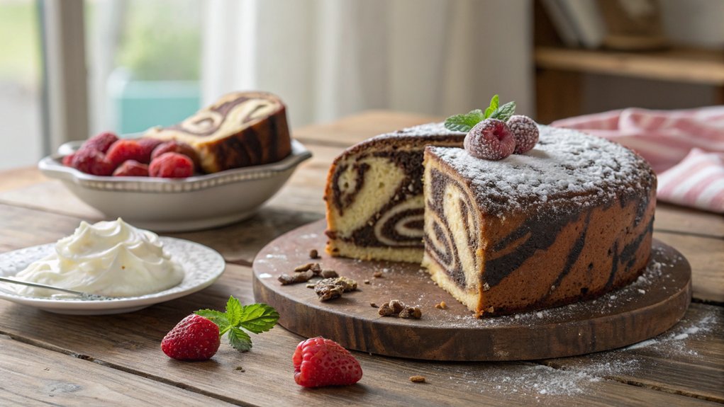 delicious chocolate marble cake