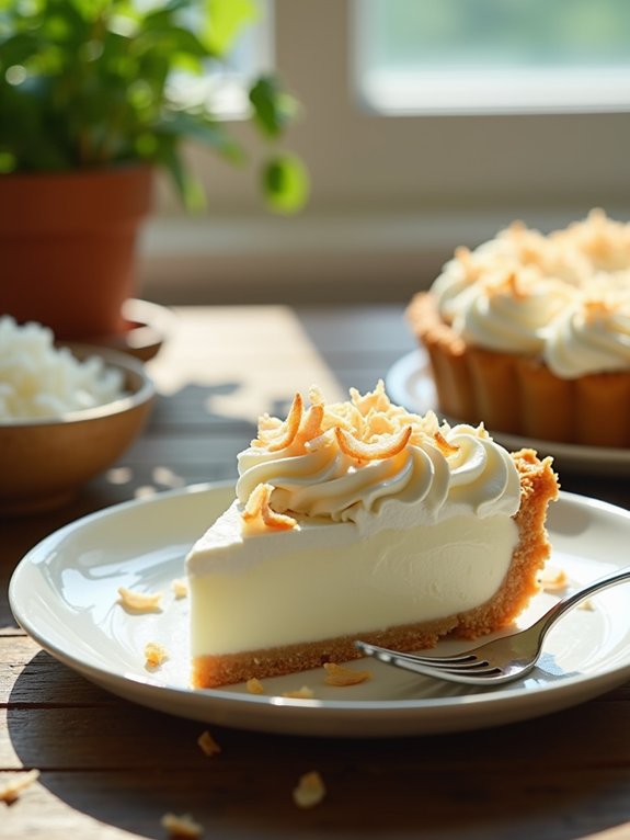 delicious coconut cream dessert