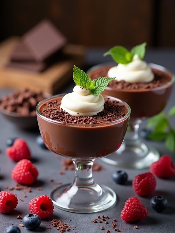 delicious creamy chocolate dessert