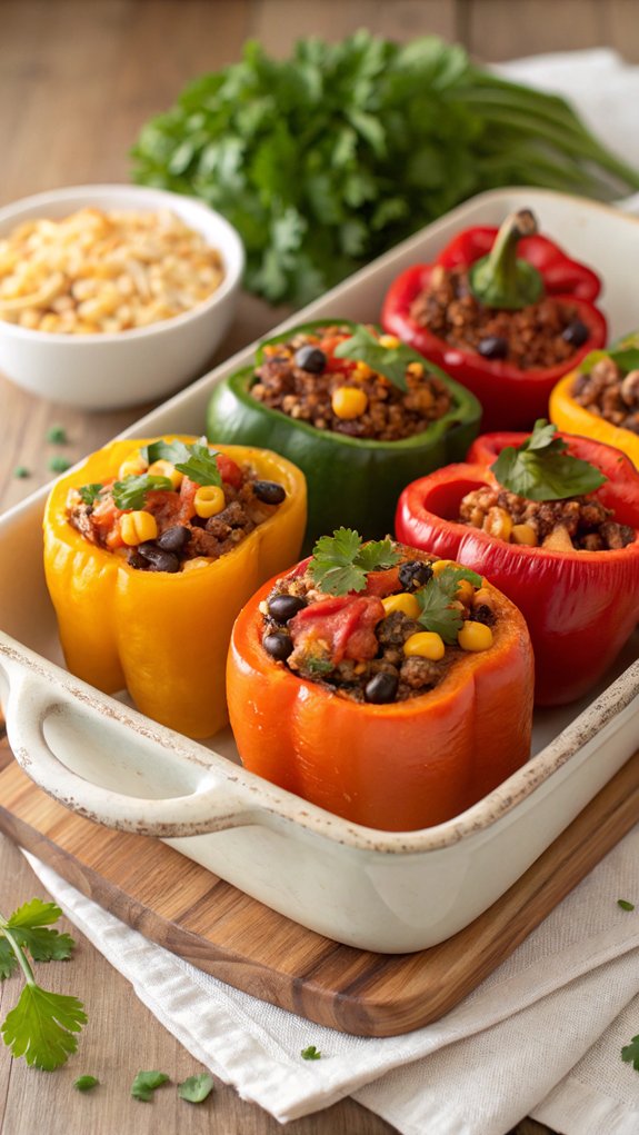 delicious filled bell peppers