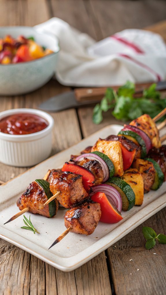 delicious grilled chicken skewers