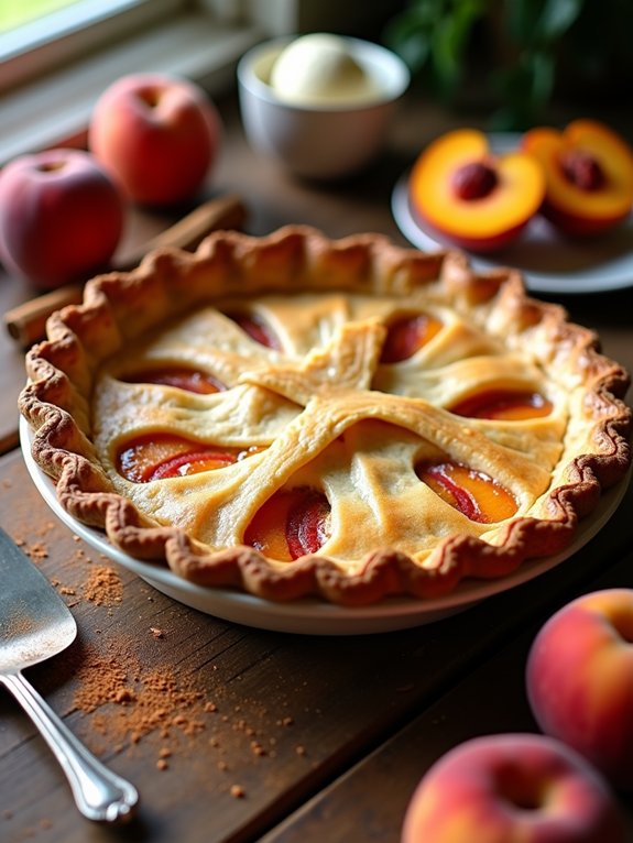 delicious homemade peach pie