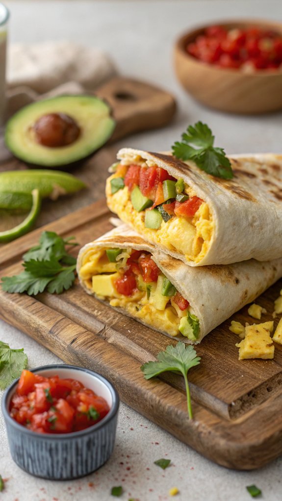 delicious morning meal wrap