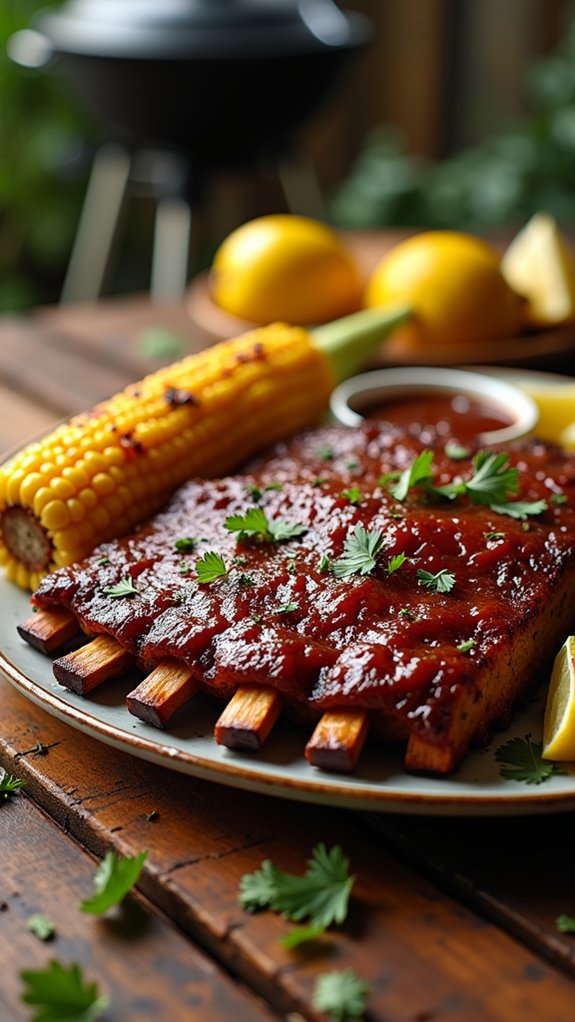 delicious smoky grilled ribs