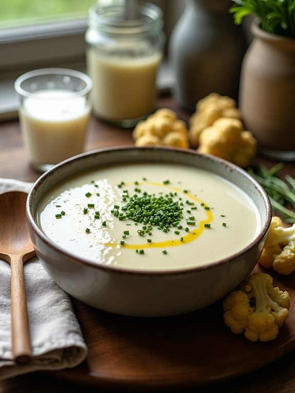 delicious smooth cauliflower soup