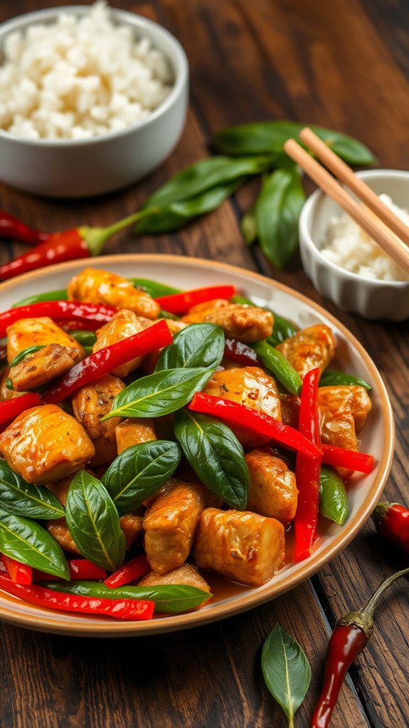 flavorful thai basil dish