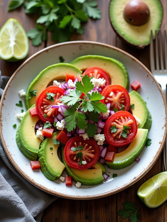 fresh avocado tomato salad