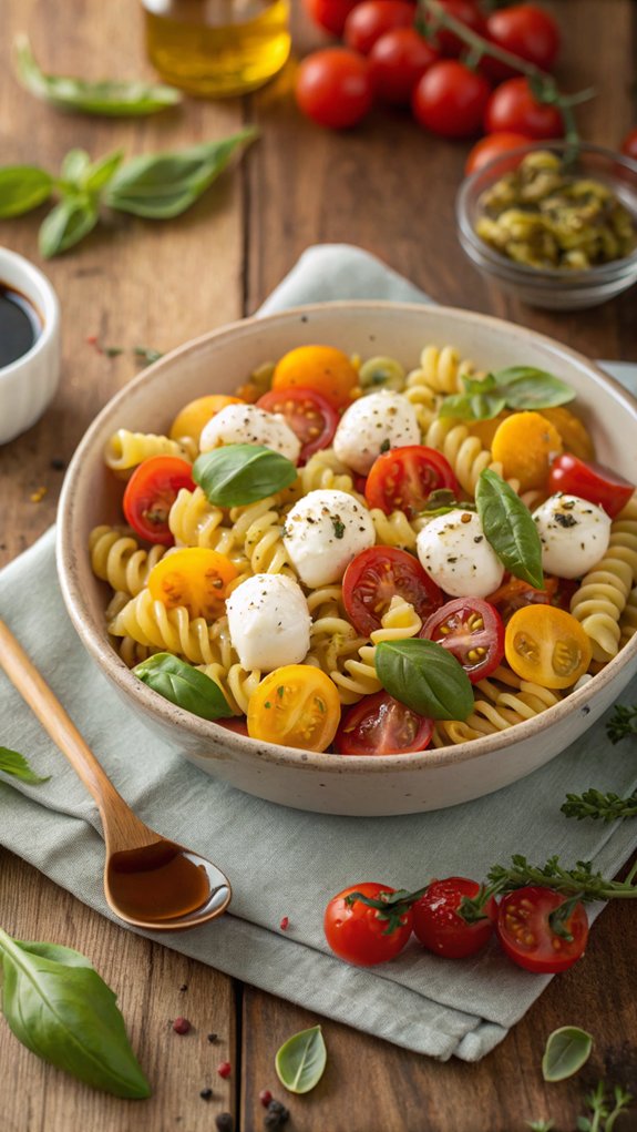 fresh mozzarella basil tomatoes