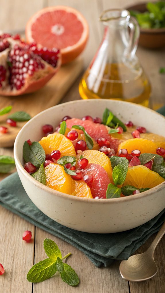 fresh pomegranate citrus salad