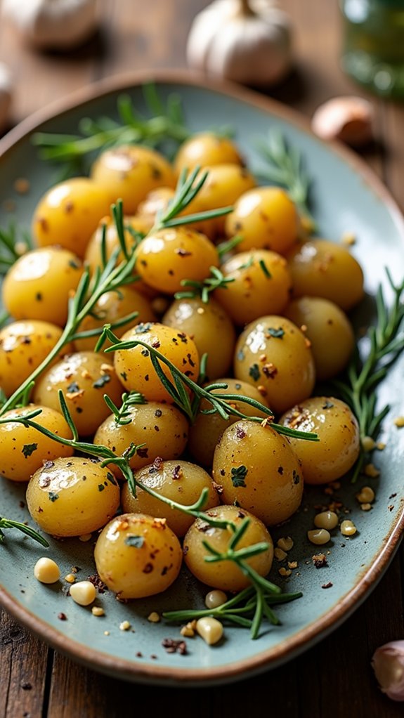 garlic infused roasted potatoes