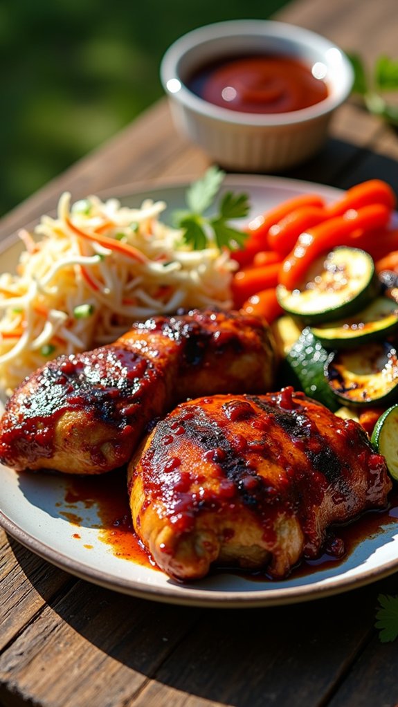 grilled bbq chicken thighs